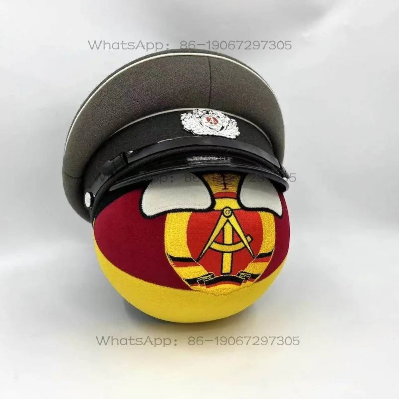 

East German Ball with Replica Big Eaves Hat People's Army Winter Hat Polish Ball Cartoon Surrounding Doll