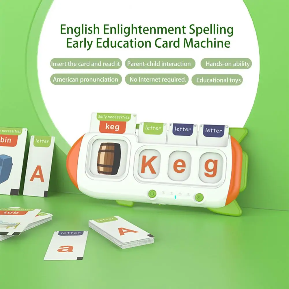 Palavras Spelling Machine for Kids, Early Learning Toy, Talking Flash Card, Educacional, Abc, Meninos