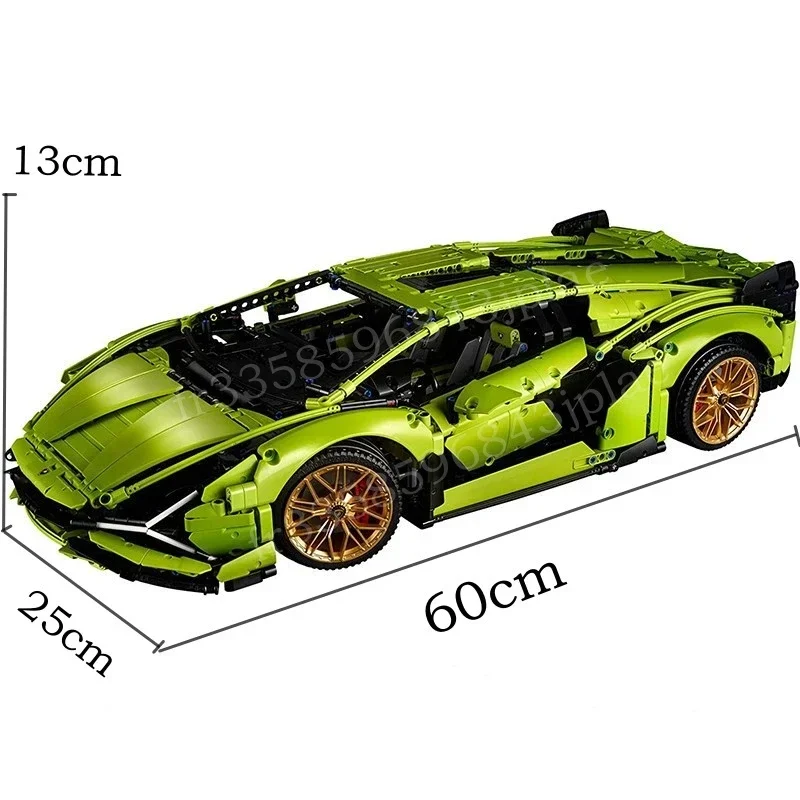 3696 stks Technische Lambo Sian Bouwstenen Compatibel 42115 MOC Bricks Model Project voor Volwassenen Sportwagen Speelgoed voor Jongens Geschenken