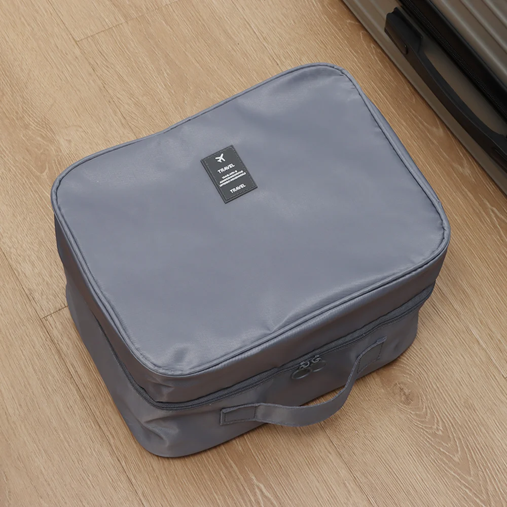 Upgraded Multi-layer Travel Shoe Bag Waterproof Sturdy Sneakers Storage Bag Zipper Portable Storage Box Store 4 Pairs of Shoes
