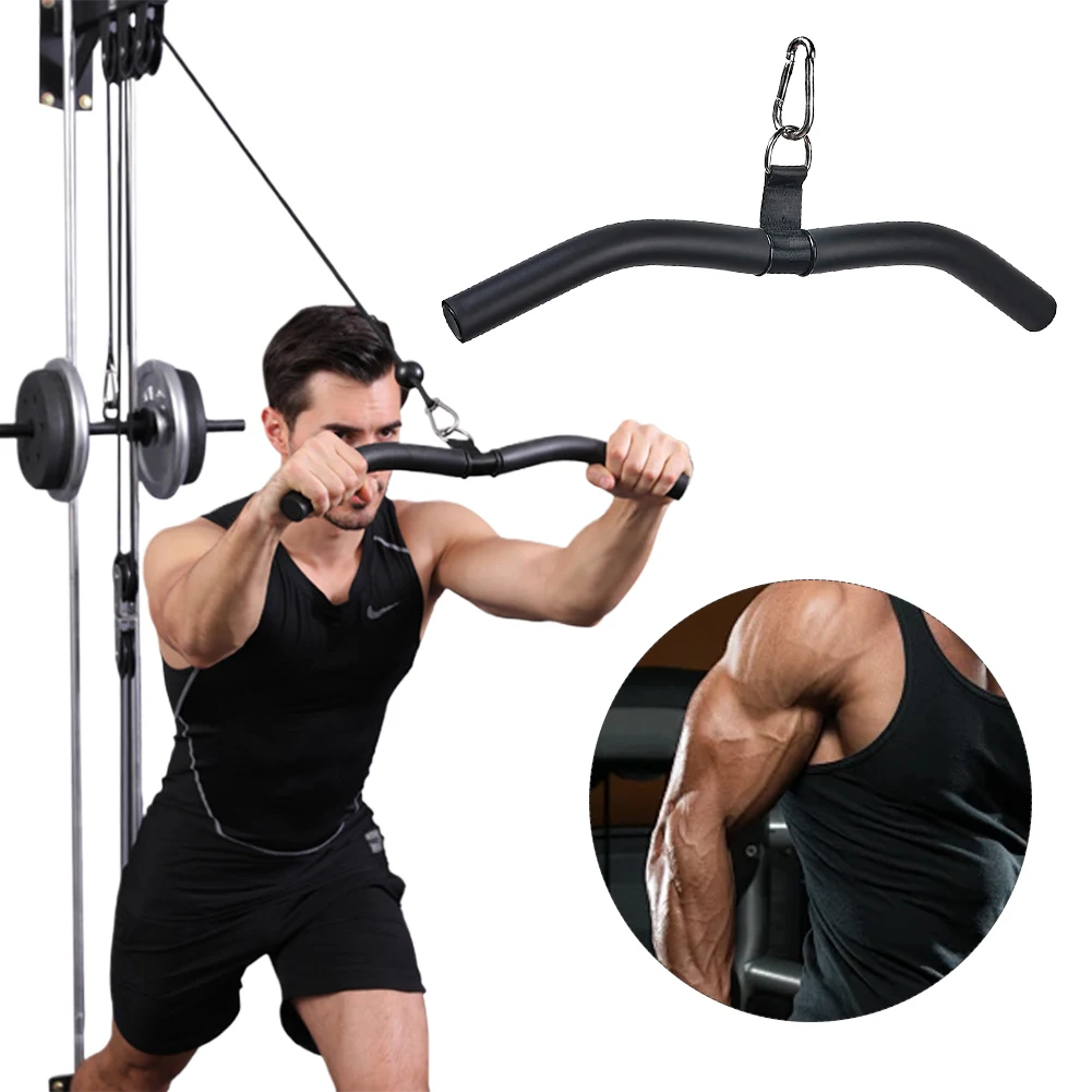 T-Shape Back Muscle Builder Bow Pull Bar Back Strength Training Handle Grips for Powerful Back and Tricep Strength Training