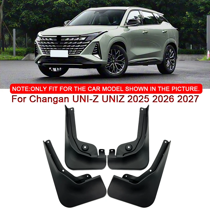 

For Changan UNI-Z UNIZ 2025 2026 2027 Car Styling ABS Car Mud Flaps Splash Guard Mudguards MudFlaps Front Rear Fender Accessory