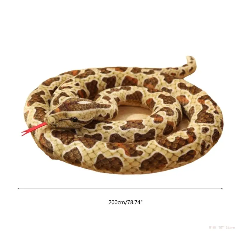 Jouet farces serpent surdimensionné, animaux en peluche pour adultes, figurine serpent en peluche d'halloween, farces