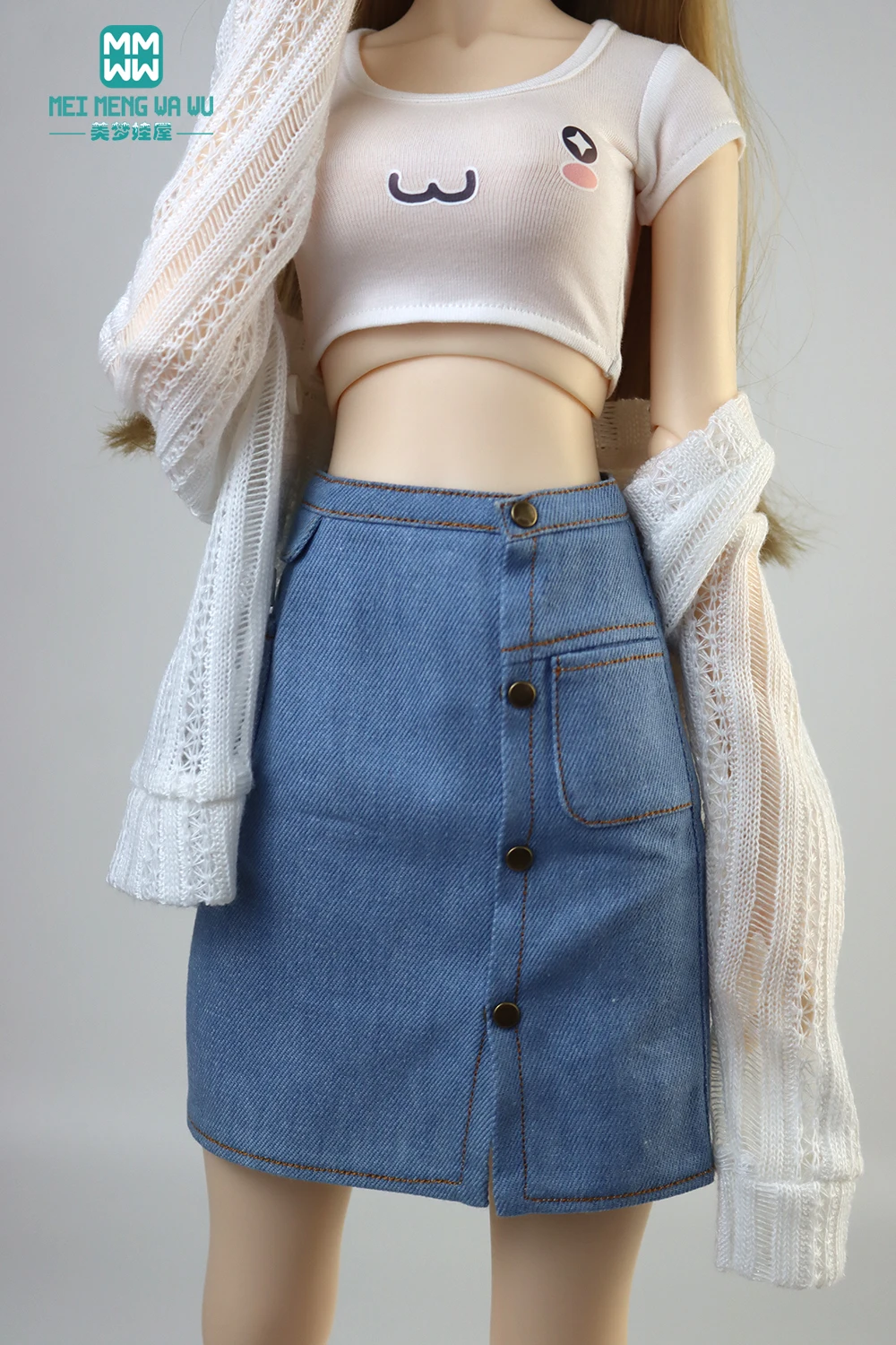 BJD Doll Clothes for 28-60CM 1/3 1/4 1/6 SD DD YOSD Toys Ball Jointed Fashion T-Shirt Doll Accessories Girl Gift