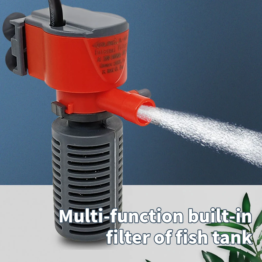 3 in 1 Filter Portable Silent Aquarium Internal Filter Oxygen Submersible Fish Tank Water Pump For Garden Submersible Filter