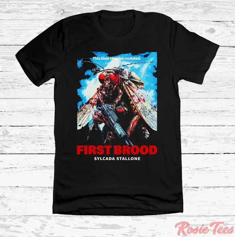 

Футболка из фильма «Первое бруд» Cicada Action Star Одежда Фильм Пародия Рубашка Brood X Gear Cicadas Bug Merch Rosie Футболки