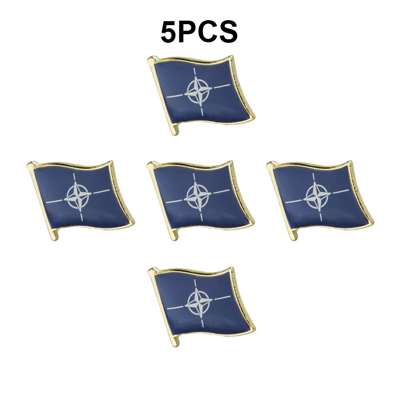 1–100 Stück Nato-Anstecknadeln mit Flaggenmotiv, Broschen, Abzeichen