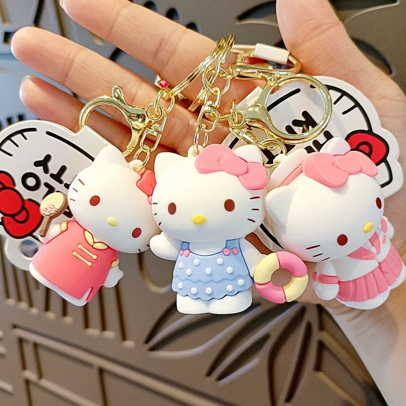 Sanrio Hello Kitty Kawaii Anime Breloczek do kluczy Breloczek do kluczy Breloczek do kluczy samochodowych Torba na telefon komórkowy Wisząca biżuteria Zabawki dla dzieci Prezenty