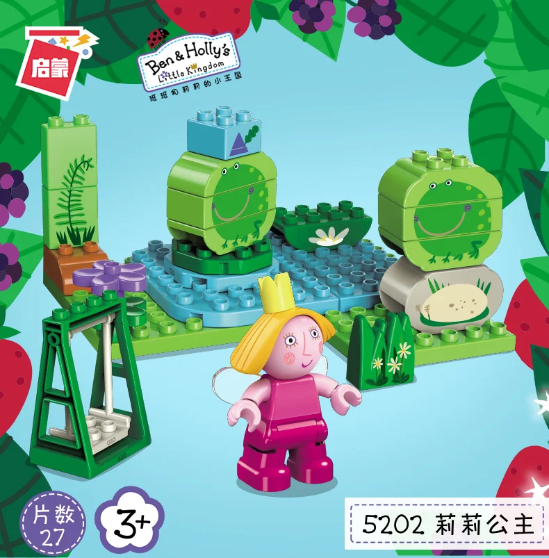 بن وهولي المملكة الصغيرة عمل أرقام الفطر منزل القلعة بناء لعبة المكعبات لطيف قزم لعبة مجسمة حلية هدايا الاطفال