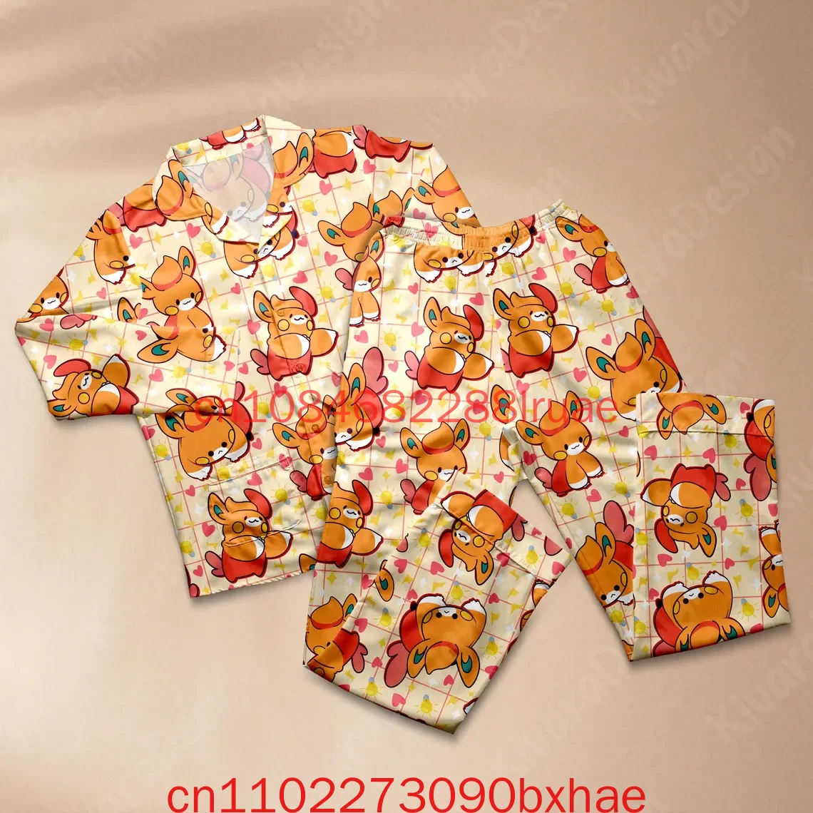 3dプリント-ポケモン-ゴースト-ラブ-面白いパジャマセット-かわいいラウンジウェア-パジャマ-ファンのための快適な着心地