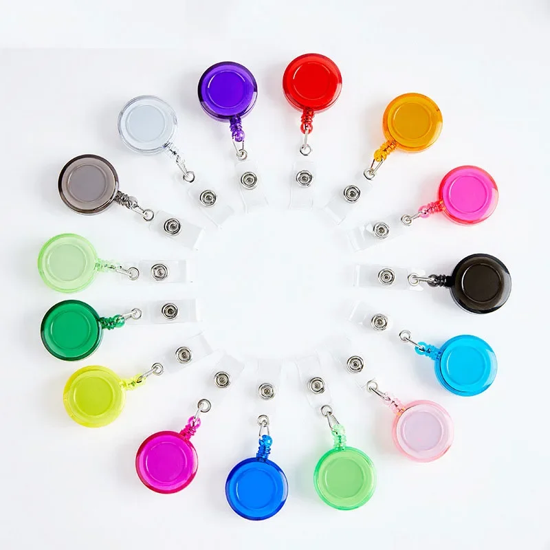 1PCS Women Credit ID Card Badge Holder with Retractable Reel Clip String Student Bus Business Work Card Name Badge Holders Bags