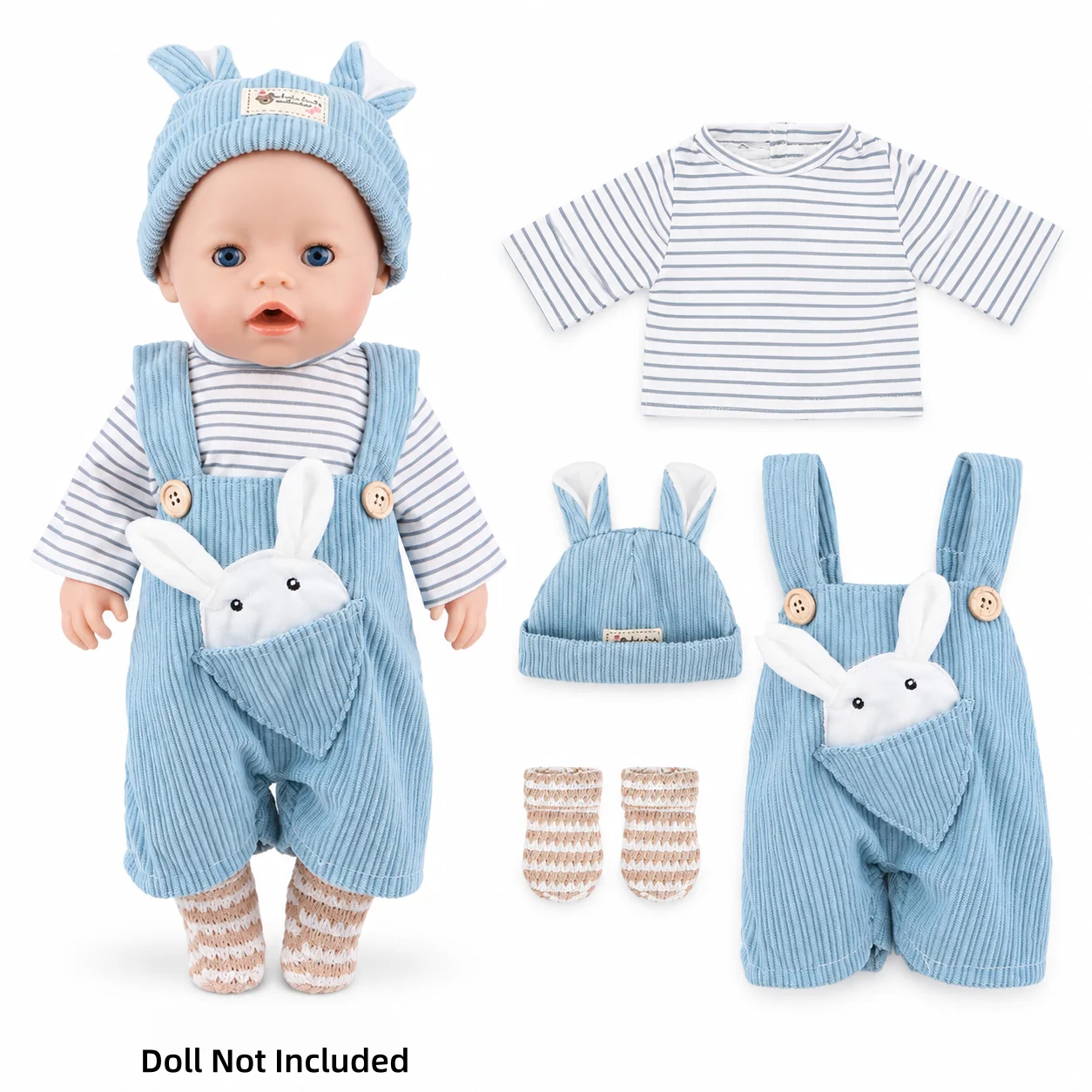 Doll Clothes for 16-18 Inch 40-45cm Reborn Baby Doll American Girl Dolls Cute Outfit Clothing Accessories Birthday Gift for Kids view 6