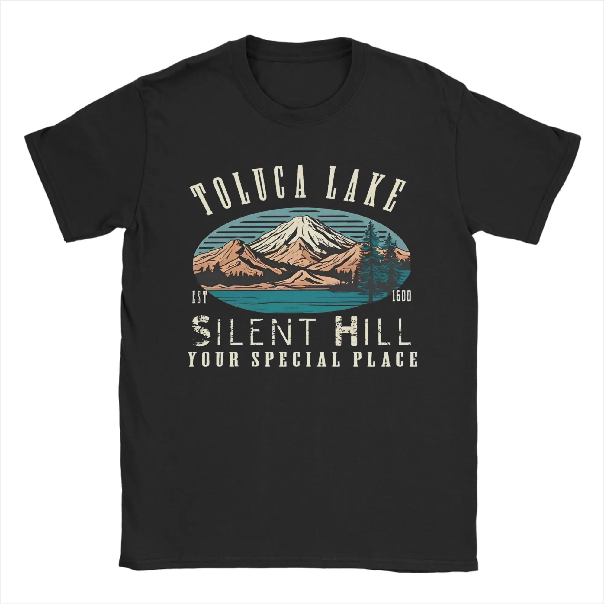 Camisetas Toluca Lake Silent Hill para hombre, camiseta Vintage de algodón puro, camisetas de manga corta con cuello redondo, ropa de verano