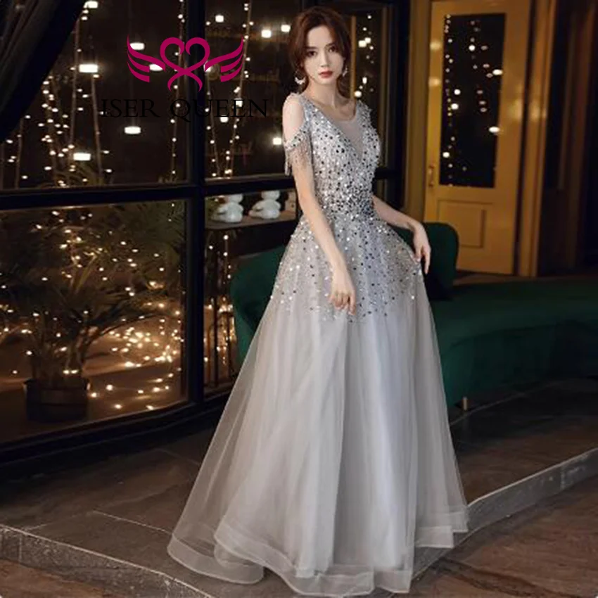 

Вечернее платье с тяжелым бисером по индивидуальному заказу для женщин, европейский новый стиль, легкое тюлевое роскошное платье высокого качества для свадебной вечеринки WX0430