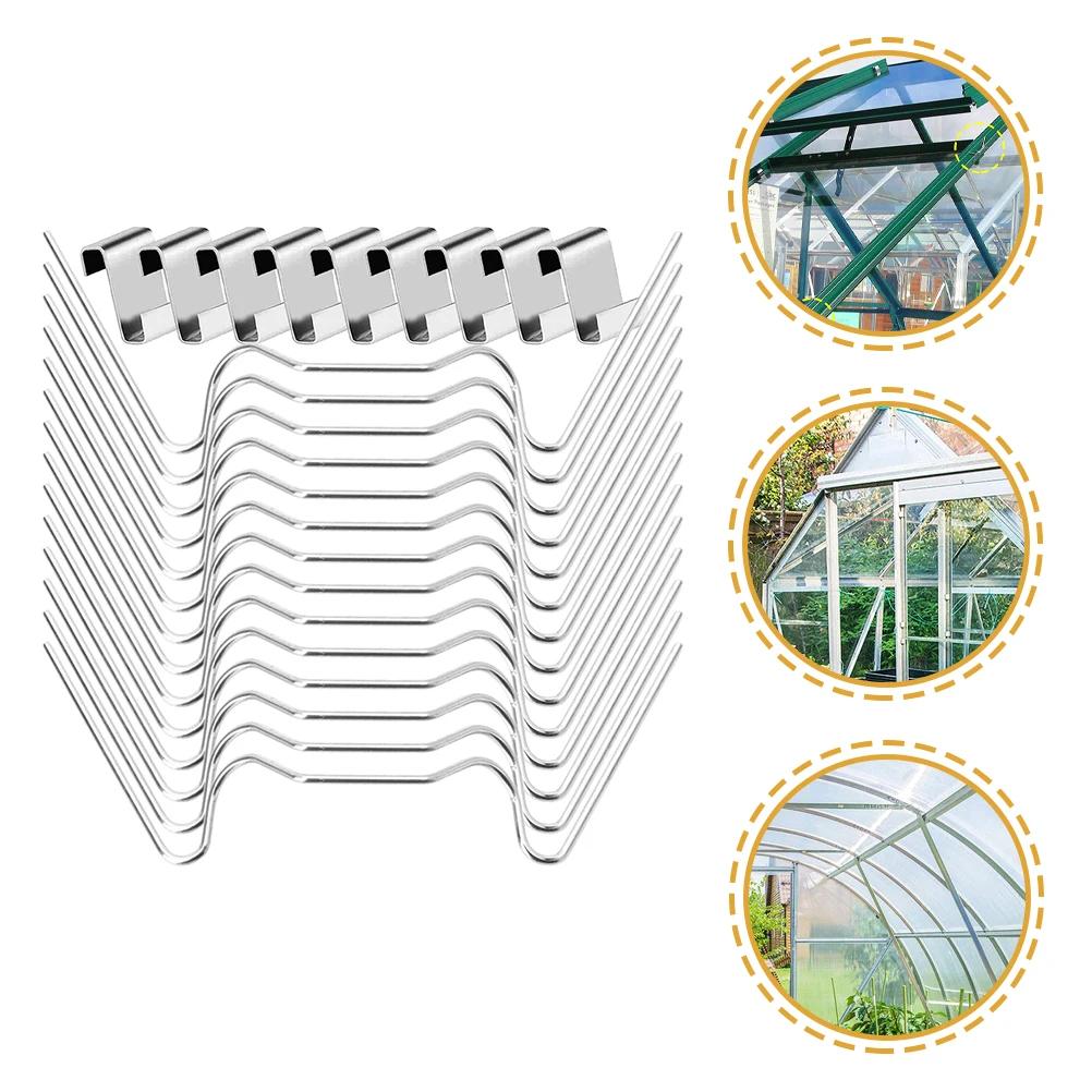 

Replacement Glass Plate Fixing Clip Greenhouse W-wire Clamp Stainless Steel Clips