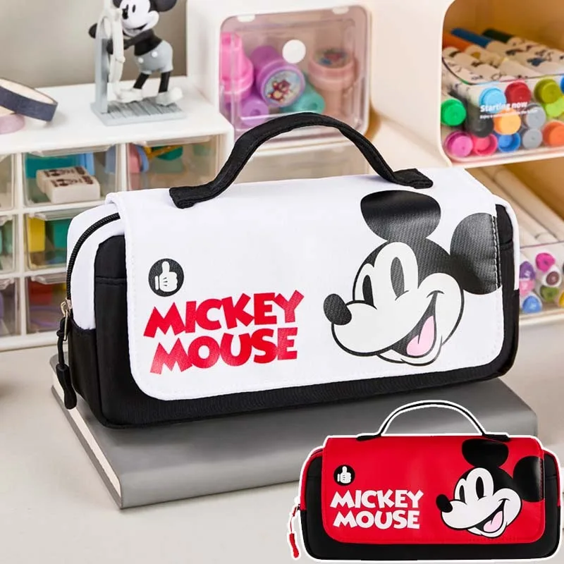 

Дисней Микки Маус Териленовый пенал Студенческая большая вместительная сумка для канцелярских принадлежностей Kawaii Милые сумки для хранения косметики для девочек Подарки на вечеринку