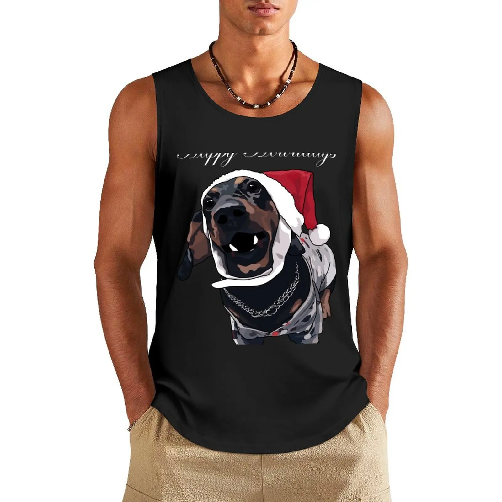 Майка Happy Howlidays, футболка для мужчин, аниме одежда