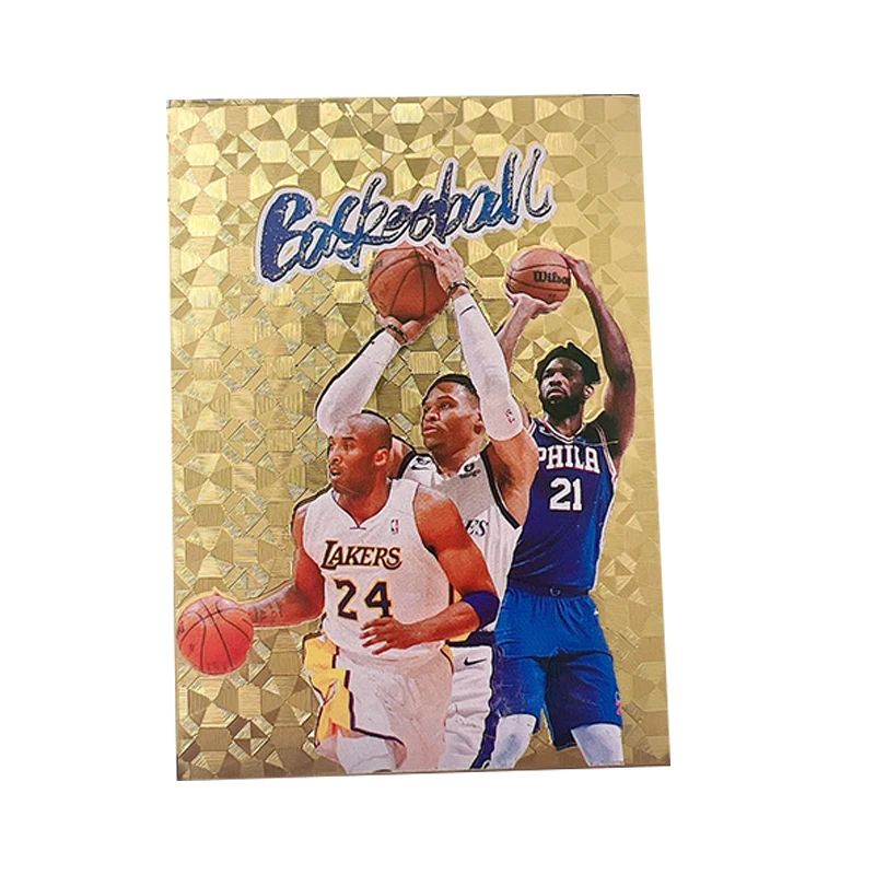 55-27Pcs Ballsuperstar Gold Card  Limited Edition Signature Series Trading Basketball Player Card Children\'s Fan Gift Pack Card