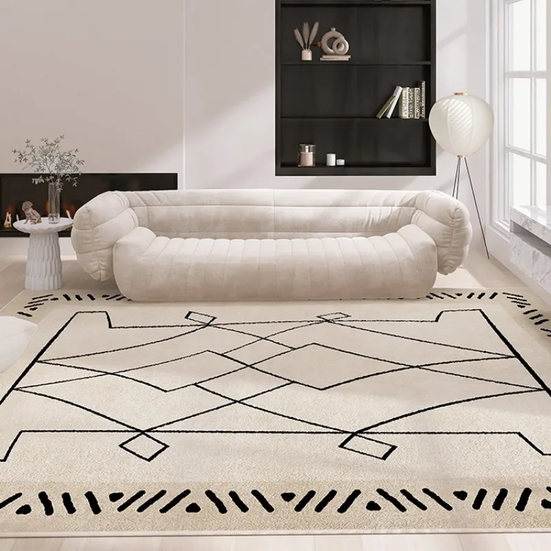 

Коврики для гостиной с рисунком крема во французском стиле, роскошное украшение для спальни, домашний моющийся напольный коврик, пушистый мягкий коврик для отдыха