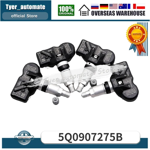 Imagen 2 del producto 4PCS Sistema de monitoreo del sensor de presión de neumáticos TPMS 5Q 0907275 B Para Audi RS3 Bentley Bentayga Porche Volkswagen Beetle Golf Eos