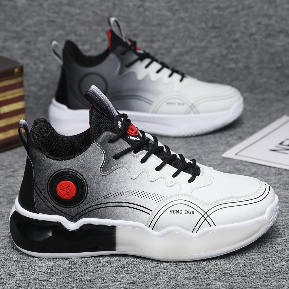 New High-top Basketball Shoes For Men Outdoor Sneakers Men Wear Resistant Cushioning Baseball Shoes Male Breathable Sport Shoes