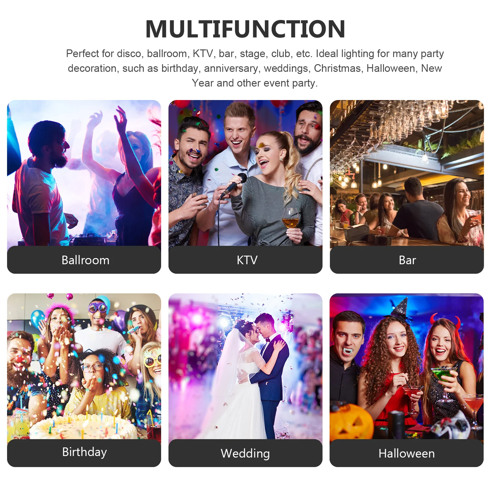 7 ألوان LED كرة دوارة ضوء الصوت عن بعد المنشط مرحلة الحفلات ديسكو الإضاءة تموج تأثير العارض #4