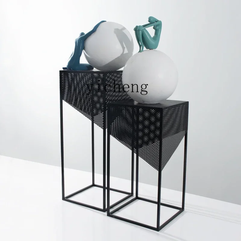 DSA  floor metal handicraft base lobby sculpture ornament simple table home accessories fairy garden