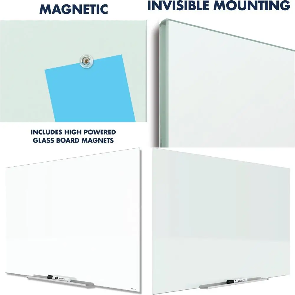 

Magnetic Glass Whiteboard, 39 x 22, Wide Format, Horizontal Mount, InvisaMount, Whiteboard (G3922IMW)