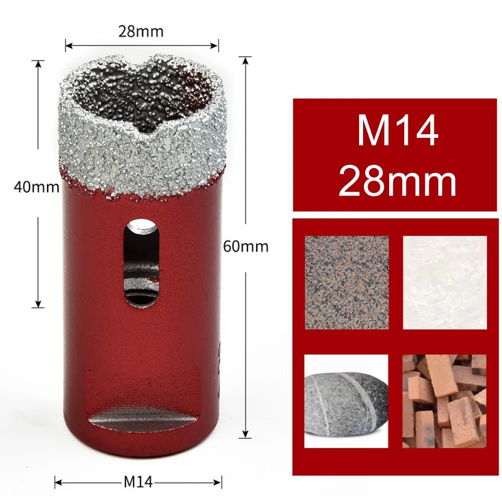 1pc 6-68mm Dry Diamond Drill Bit M14 Dry Diamond Drill Bits For Angle Grinder Porcelain Granite Tile Glass Ceramic Saw Drill Bit