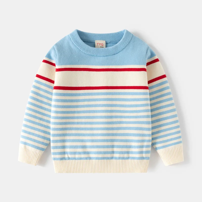 

Children's Clothing, Boys' Single-layer Fine Cotton Thread Pullover Sweater Korean Version Children's Base Line Sweater