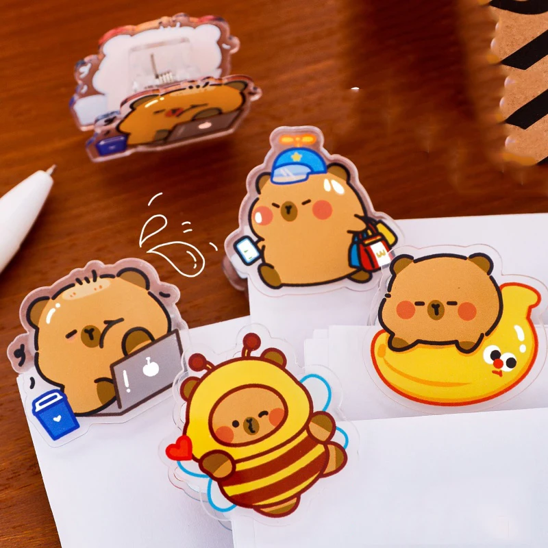 60pcs-lot-kawaii-capybara-acrylic-clip-cute-photo-craft-diy-decoration-notes-letter-paper-clips-office-school-supplies