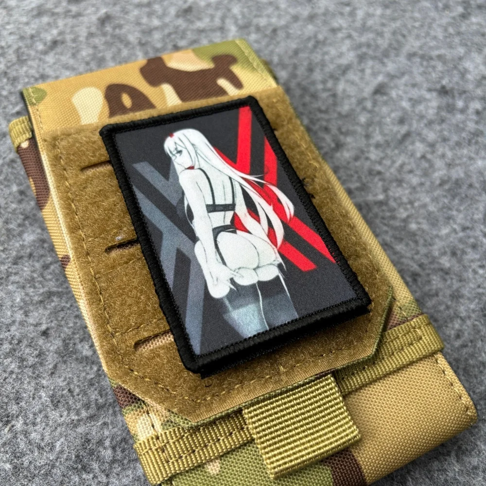 Zero Two Parche táctico con velcro para mochila y ropa – Diseño anime - imagen 2