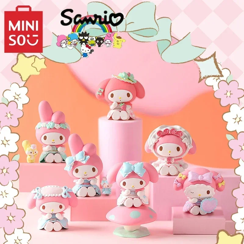 Sanrio caja ciega MyMelody Secret Sen, producto genuino, adorno de fiesta de té, decoración de escritorio de Anime Kawaii, juguete para niñas y niños