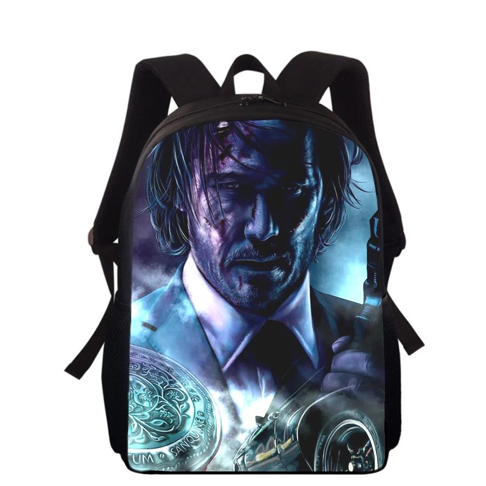 John Wick Film 16" 3D Print Kids Backpack Primary School Bags for Boys Girls Back Pack Students School Book Bags