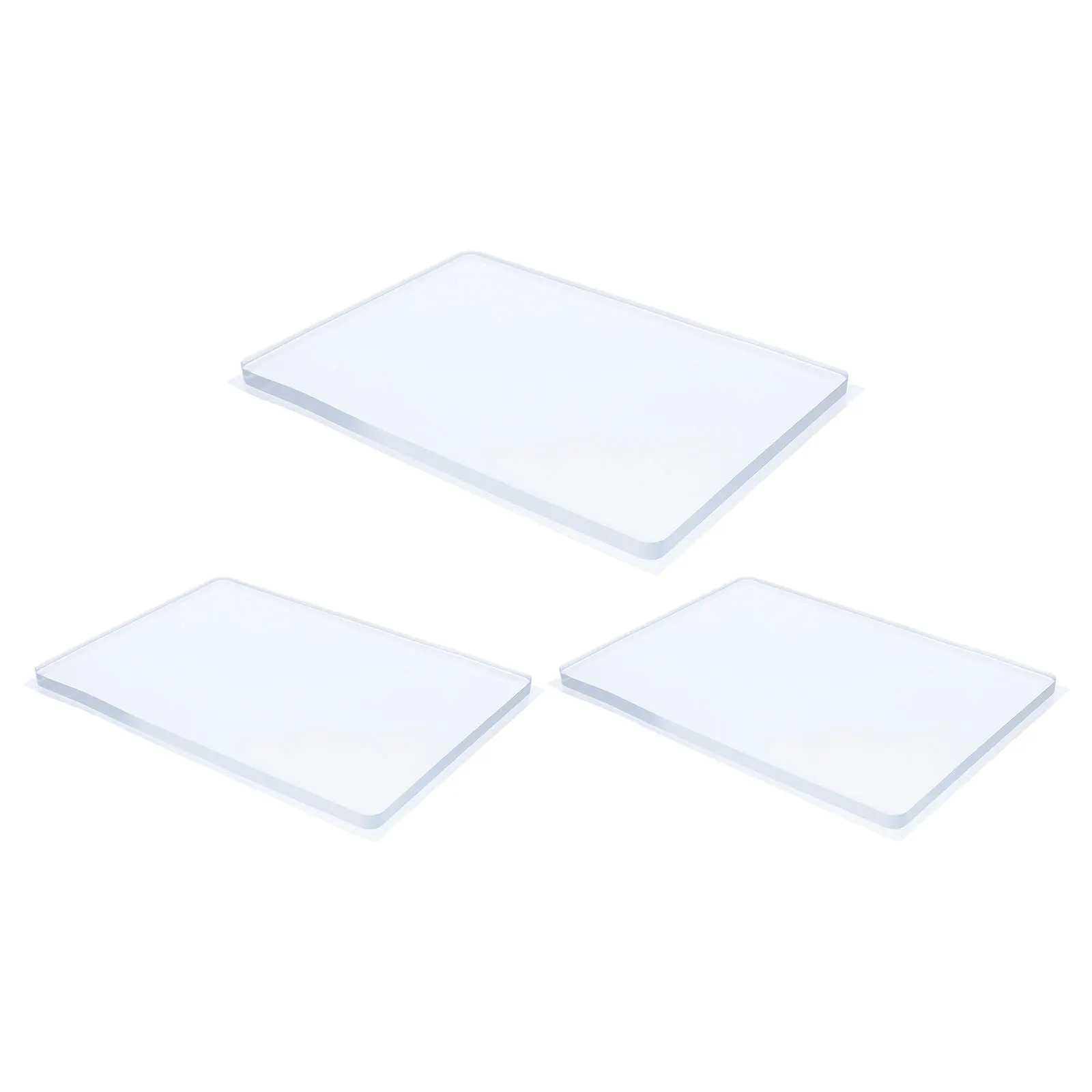 

3Pcs Gel Plates for Printing Kids Monoprinting Reusable Art Supplies Comfortable Ink Pad for Card Making Crafting Printing Press