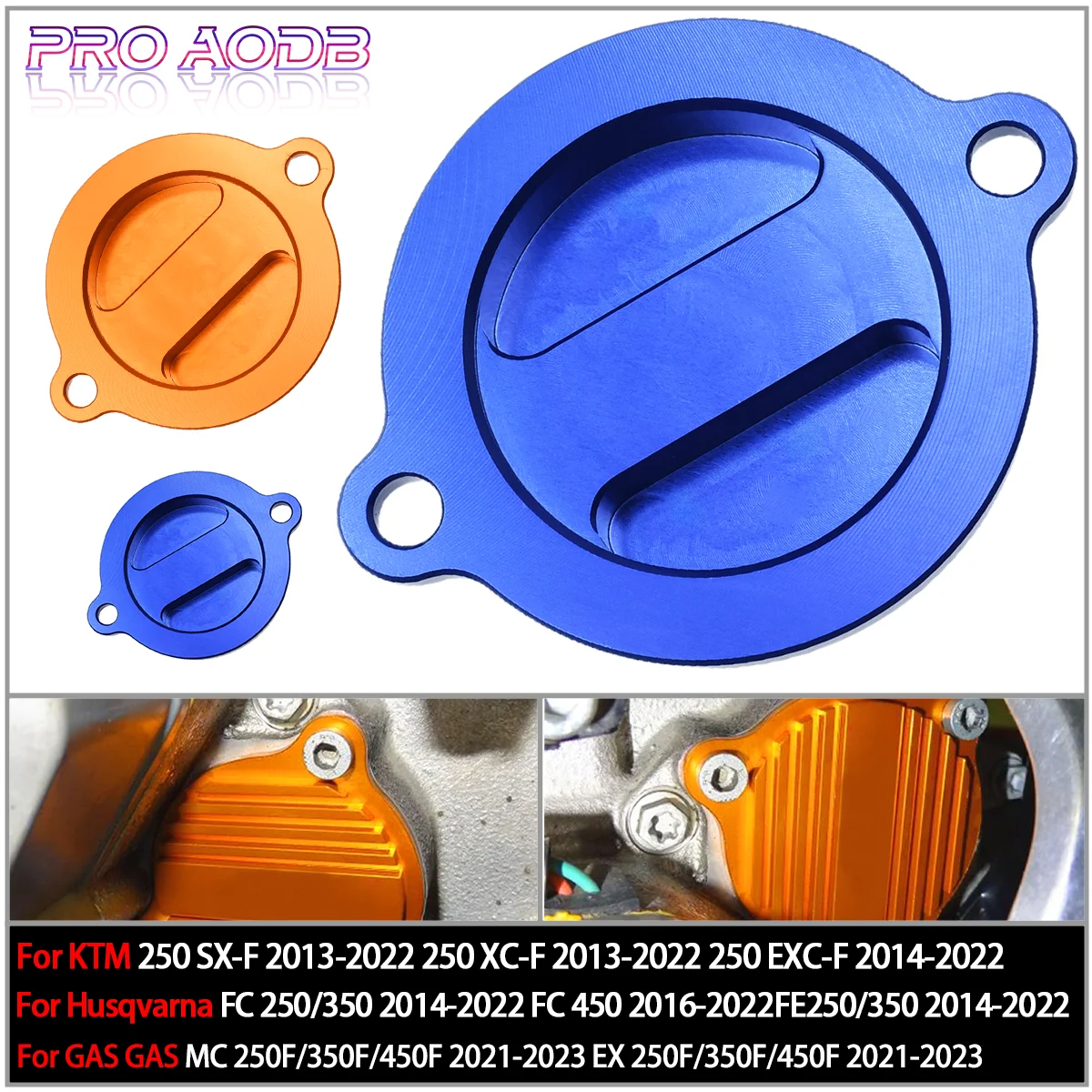 

Engine Oil Filter Cap Cover Plug For KTM SXF XCF XCW EXCF XCF-W FREERIDE FC FE 250 350 400 450 500 530 2013-2023