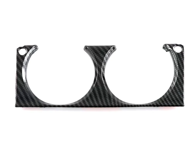 Carbon Fiber Style Cup Holder Cover Trim For Toyota Sienna (XL40) 2021 2022 Car Accessories Stickers W4