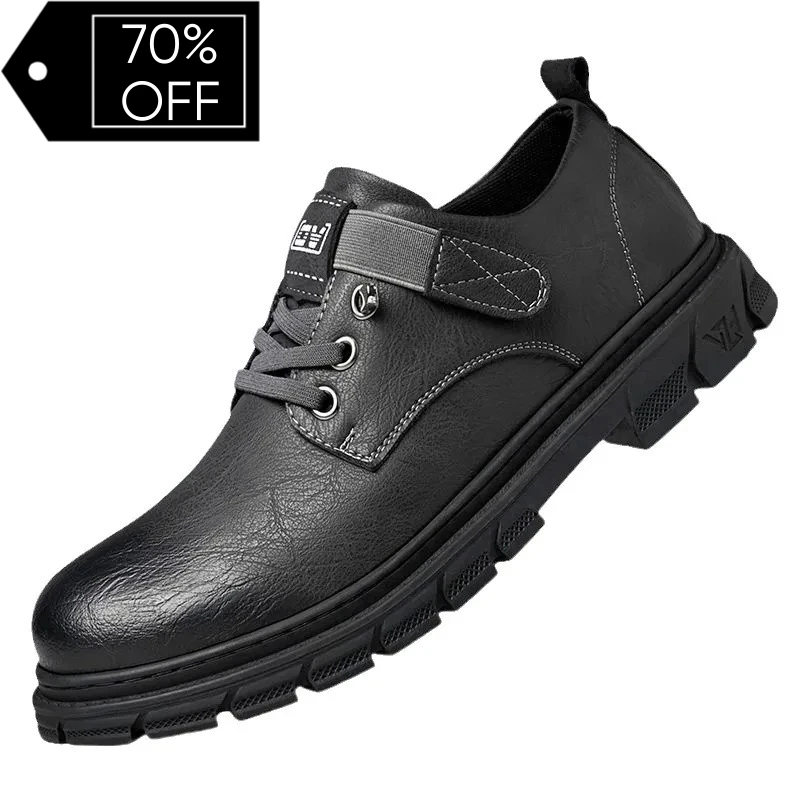 

2026 Men's Casual Breathable Leather Shoes Soft Bottom Anti-slip Cowhide Business Style Workwear Comfortable Leisure Footwear