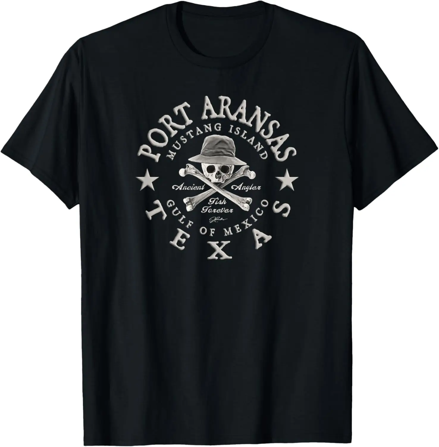 

Port Aransas, Texas, Ancient Angler, Fishing T-Shirt