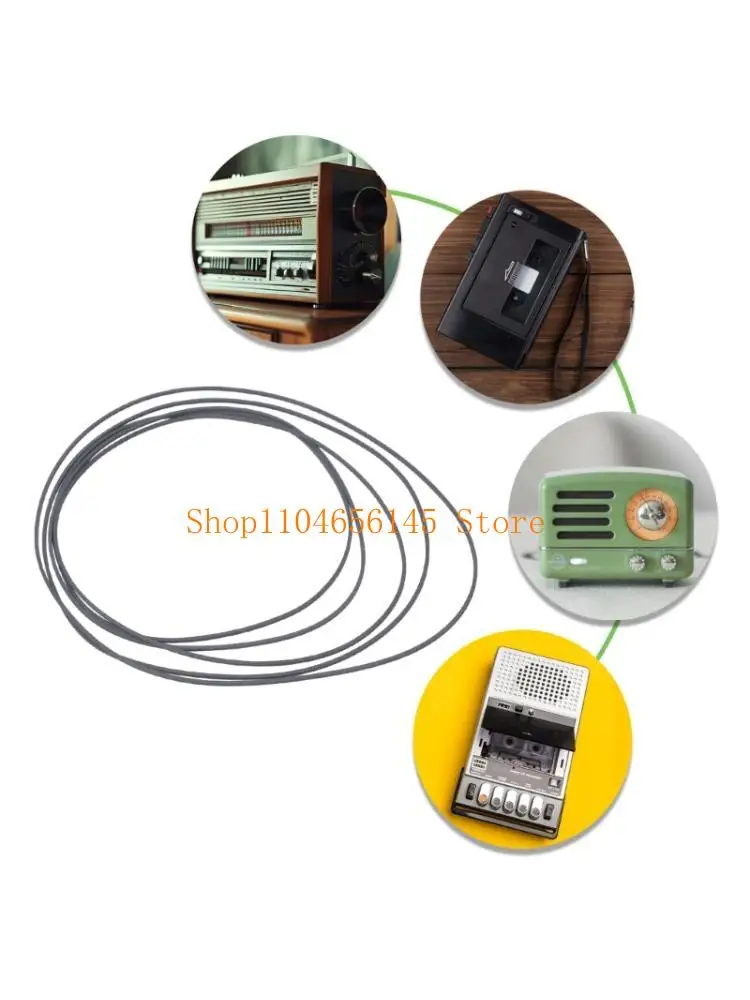 Square Cassette Tape Machine Belt Assorted Belts 150-209mm Folded 1.2mm for Recorder Players Turntables