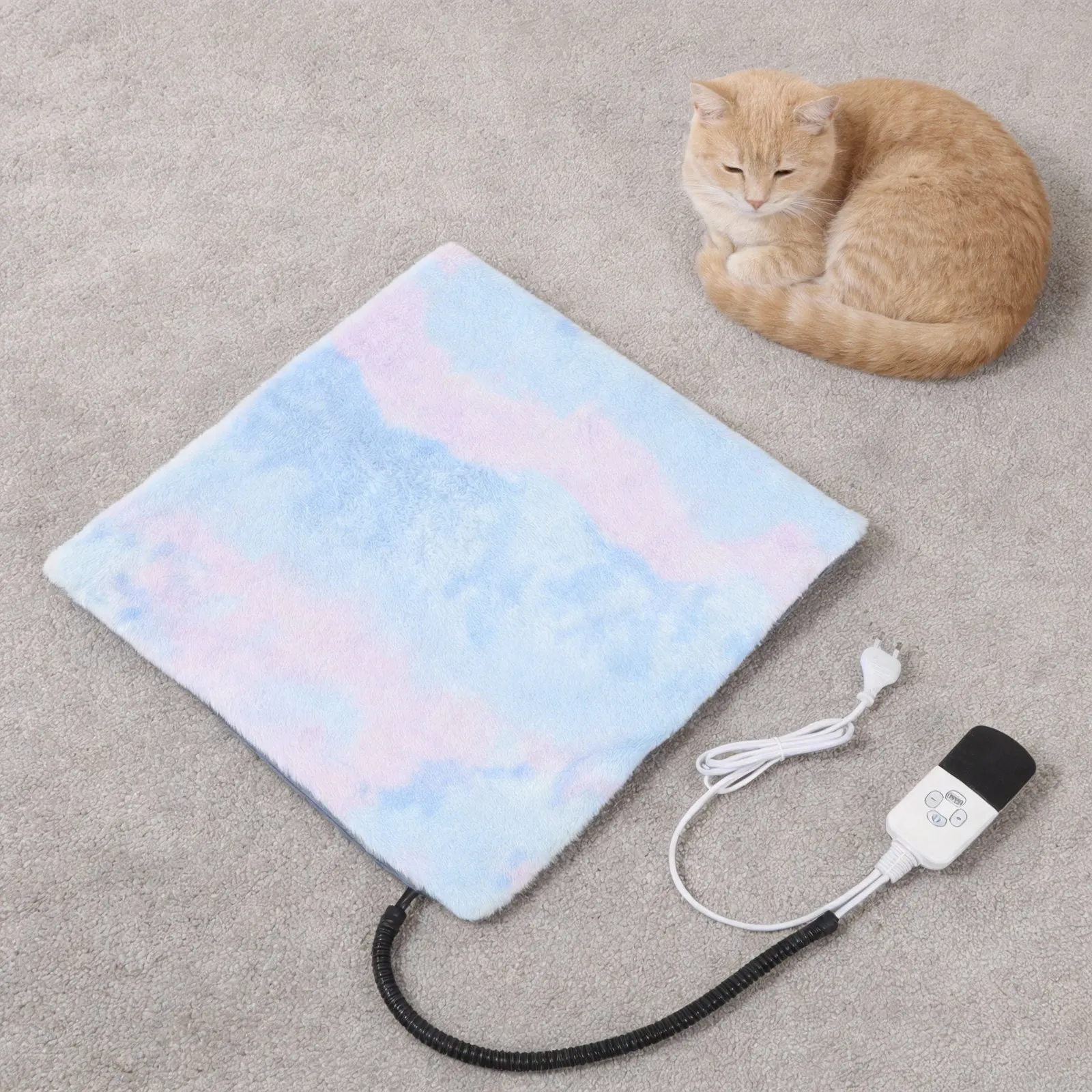 

Греющий коврик для домашних животных с 9 уровнями регулировки температуры, водонепроницаемый, электрический, для кошек и собак, для использования в помещении и на улице, самонагревающийся