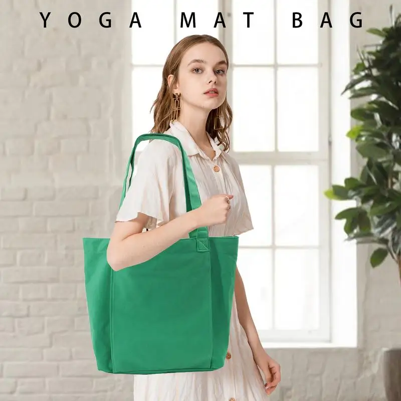 

Сумка для коврика для йоги Сумка для йоги Холст Большая вместительная сумка для коврика для йоги Сумка через плечо Легкая водонепроницаемая сумка для коврика для йоги для тренировок и
