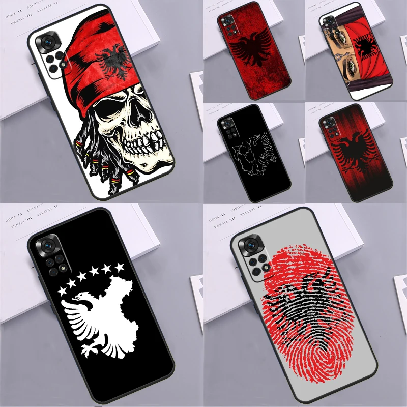

Чехол с флагом Албании для Xiaomi Redmi Note 14 13 Pro 9 10 11 12 Pro 10S 11S 12S Redmi 13C 10C 12C 14C Coque
