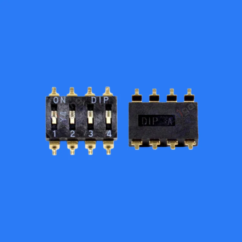 

50 шт./ EMR-04-T-V-T/R Патч-переключатель с кнопочным управлением, шаг 2,54 мм, 4-битовый, черный