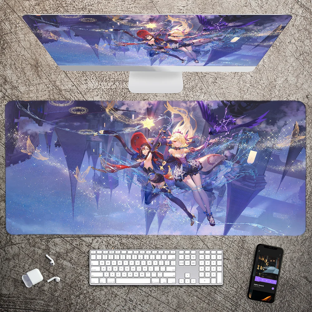 Mona Genshin Impact Mouse pad Mouse pad große Gaming Mauspad Locke dge verdickte Computer tastatur Tisch Schreibtisch matte