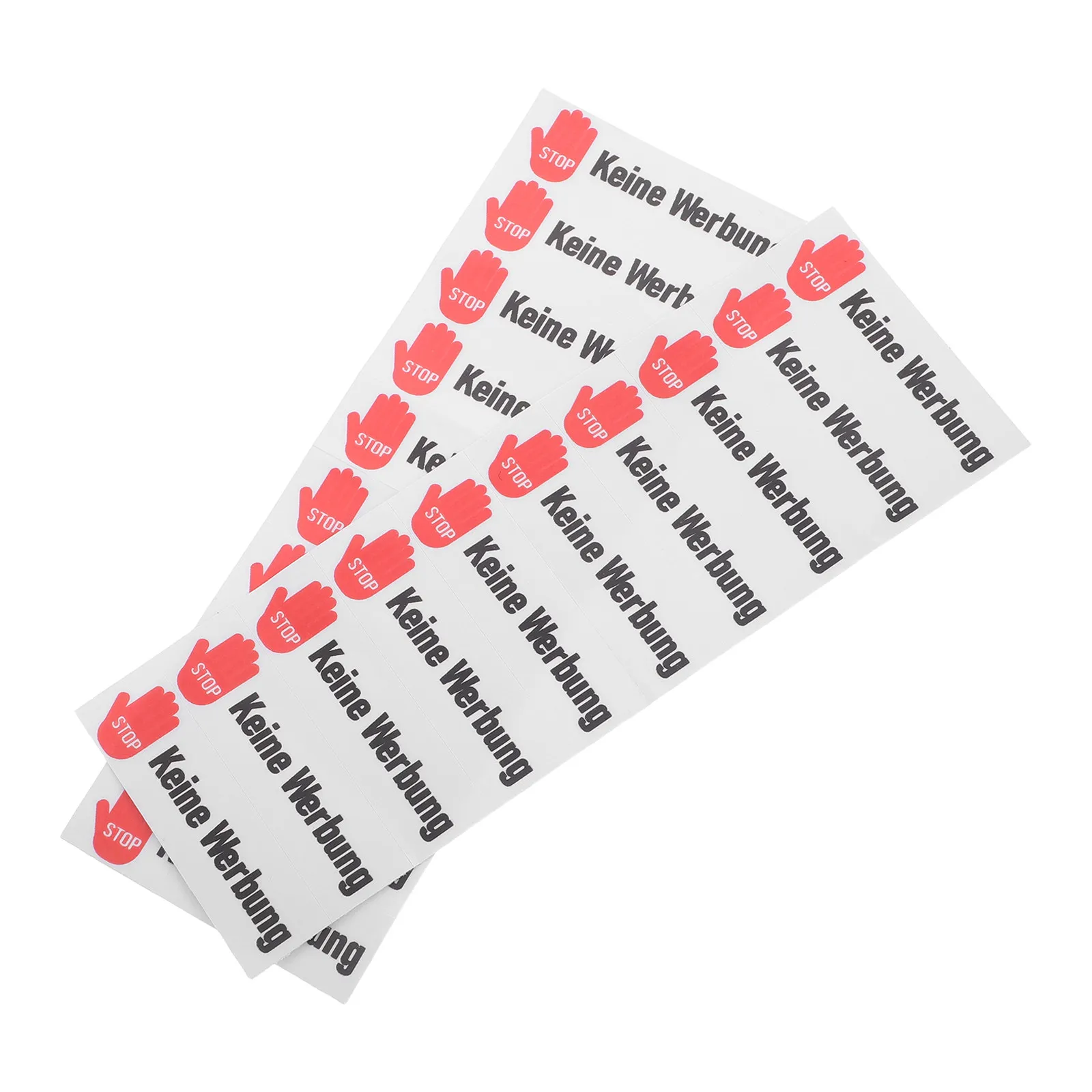 2Sheets No Soliciting Sticker Red Stop Sign Self Adhesive Waterproof PVC Warning Label for Mailbox Door Window Home Office