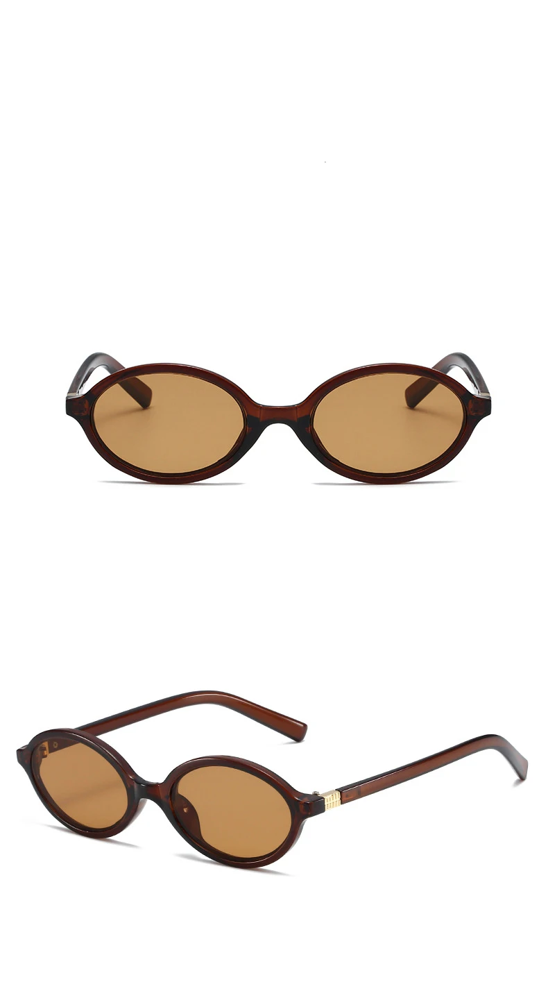 Niedliche ovale Sonnenbrille für Damen, trendige Sonnenbrille mit kleinem Rahmen, klassische Farbtöne, Luxus-Markendesign, Hipster, sexy Brillen – Detail 5