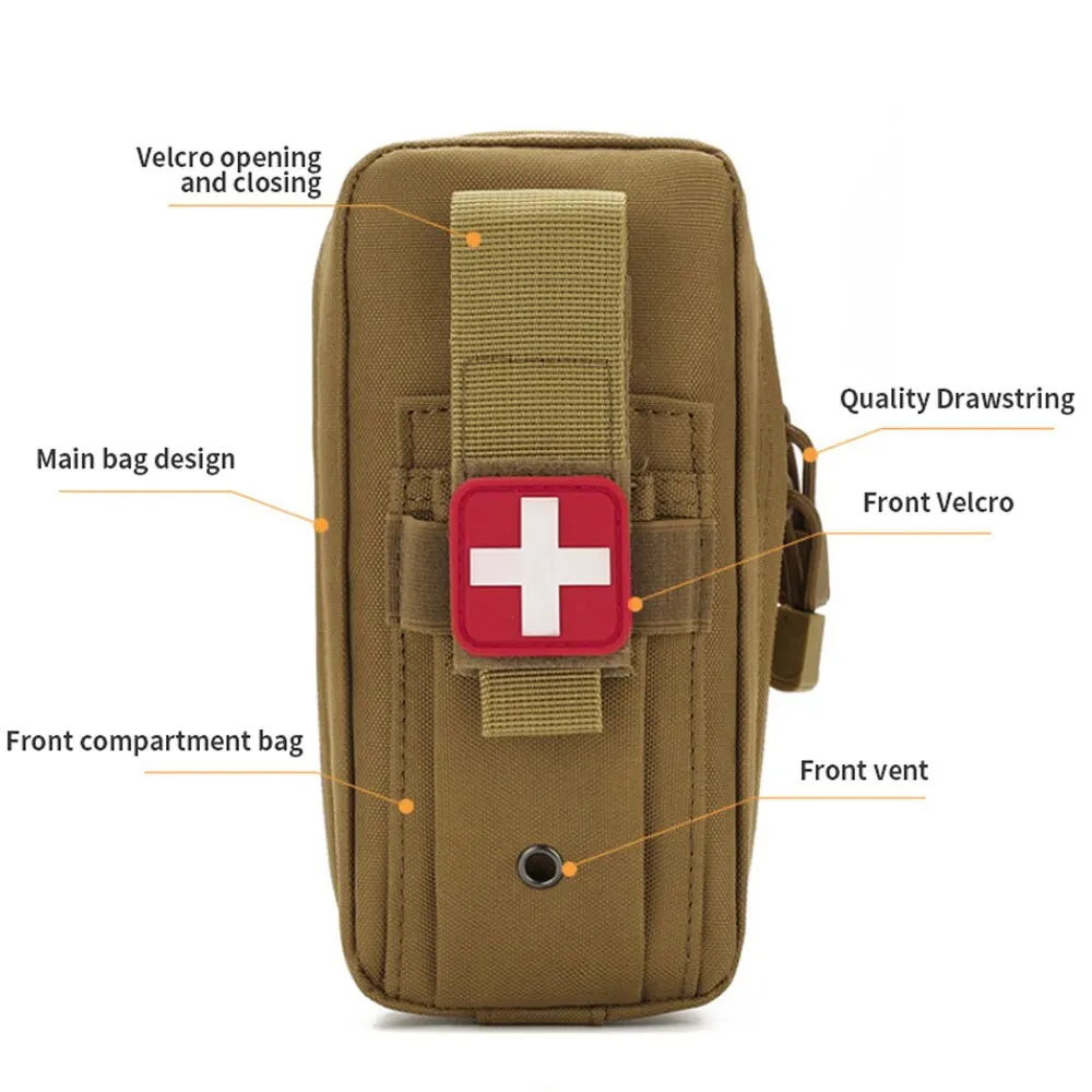 Kit di pronto soccorso Medical EDC Pouch Tactical Outdoor Medical Bag laccio emostatico forbici marsupio Tactical Survival Bag