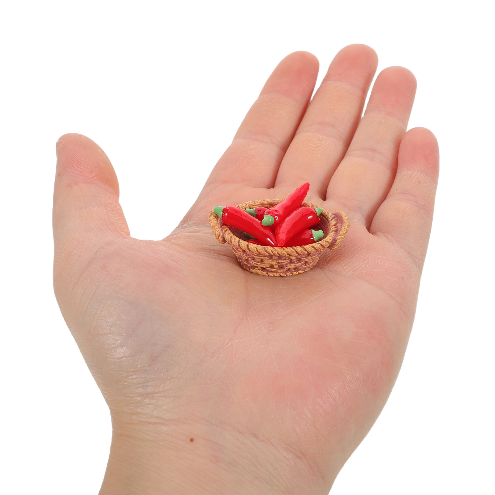 Panier à légumes pour maison de poupée, ensemble de nourriture Miniature, légumes en résine pour scène de cuisine, présentoir d'épicerie, maison de poupée Miniature, 4 pièces