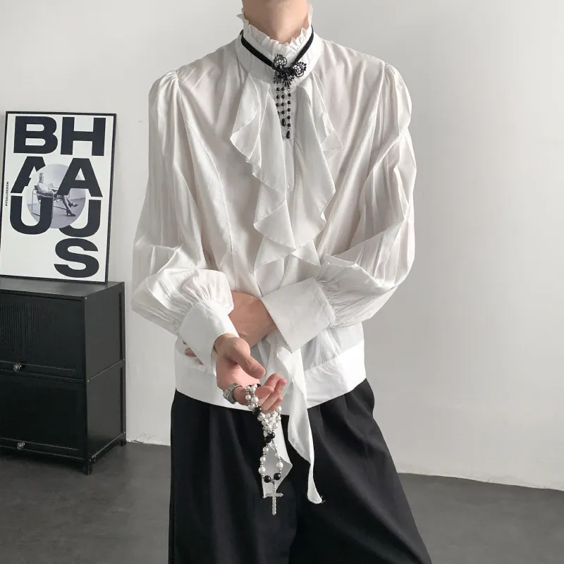 

Ретро-юбка в китайском стиле с драпировкой и утяжкой на талии, белая, для мужчин и женщин, для городских пар, для танцев и сцены